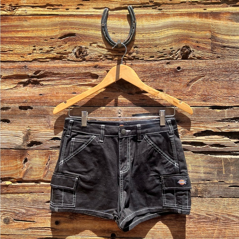DICKIES | Y2K Vintage Black Cargo Utility Shorts 26